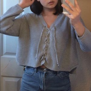 Knitted and Laced Sweater